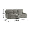 thumbnail image 7 of Lexicon Borneo Traditional Chenille Double Reclining Sofa in Mocha, 7 of 7