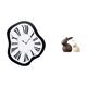 thumbnail image 1 of Reloj De Pared Acrílico Distorsionado Con Diseño Creativo De Fusión Y Conjunto De Estatua De Conejo De Cerámica Para Una Decoración única De Escritorio, Tienda Y Jardín De Pascua., 1 of 8