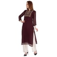 thumbnail image 3 of Phagun Kurta Ethnique Indienne pour Femmes Kurti Brodée Traditionnelle, 3 of 6
