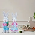 thumbnail image 4 of Rabbit Decorations Rabbits Bunny Animal Model 2pcs Easter Theme Party Supplies Ornaments 23cm/9in, 4 of 6