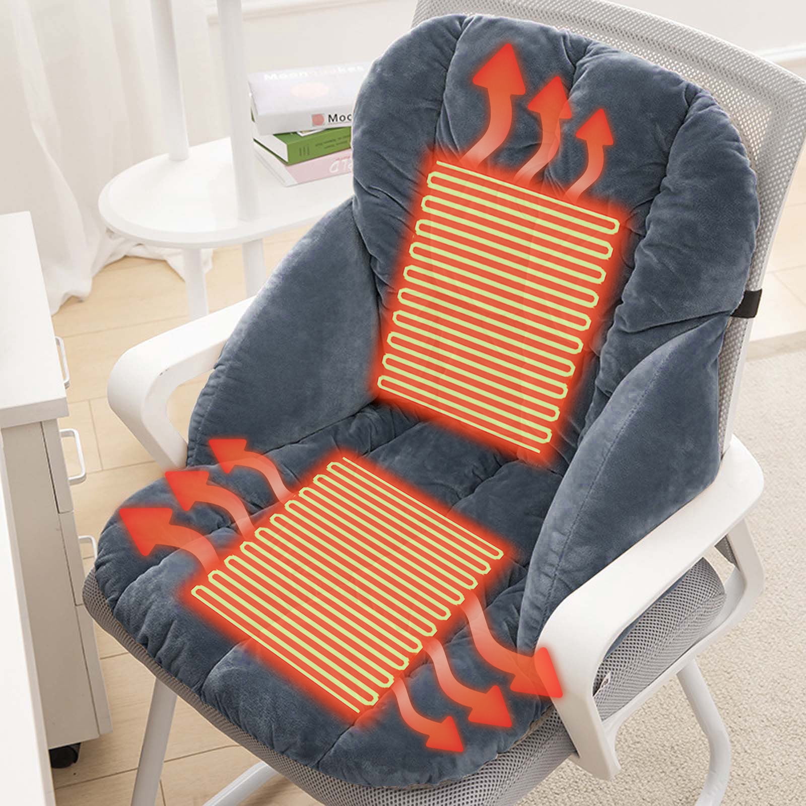 Eolstice Winter USB Heating Seat Cushion, Integrated Warm Sitting Pad for Long Duration Use, for Office Chairs Home Seating and Comfort Support