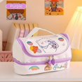 thumbnail image 1 of Big Capacity Pencil Case Portable Zipper Pencil Pouch Double Zipper Storage Bag Cute Handheld Stationery Bag Creative Stationery Pencil Bag For Teenag, 1 of 4