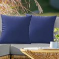 thumbnail image 1 of Chenchen Outdoor Waterproof Throw Pillow Covers 24X24 Set of 2 Decorative DarkBlue Patio Furniture Cushion Cases Outside Decor for Couch Garden Bench Porch, 1 of 1