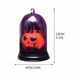 thumbnail image 3 of Luminous Halloween Pumpkin Skull Ornament, Battery Powered LED Glowing Desktop Prop, Creepy Spooky Decor for KTV, Bar Counter, Home Indoor Halloween Festival Scene Arrangement, 3 of 5