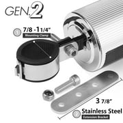 GoHawk RD8 Gen.2 Waterproof Bluetooth Motorcycle Stereo Speakers 7/8-1.25 in. Handlebar Mount MP3 Music Player Audio Amplifier System Scooter Bike ATV, AUX in, USB, FM Radio
