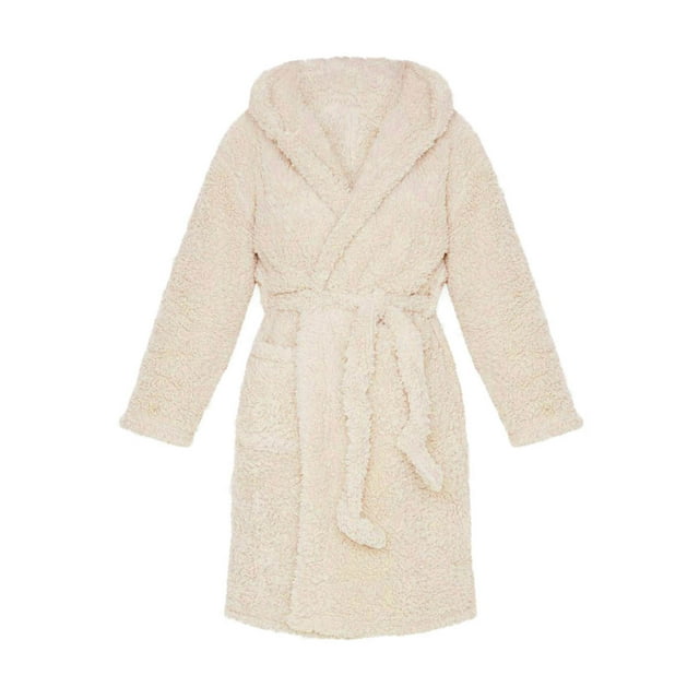 Robe de Nuit à Capuche à Manches Longues pour Femmes, Robe de Nuit Unie, Tenue d'Intérieur Tendance