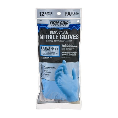 Fibre Grips - Firm Grip Nitrile Gloves, 12ct
