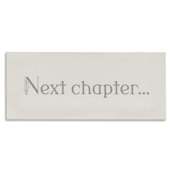 Stupell Industries Cottage Vintage Next Chapter Phrase Canvas Art, 40 x 17, by Lil' Rue