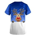 thumbnail image 5 of LSLJS Christmas Blouse de Noël à Manches Courtes Col en V avec Poches Imprimées pour Femmes, Scrub Tops, 5 of 5