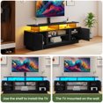 thumbnail image 4 of Uforic 70" TV Stand with Mount for 75''/80'' TV, Entertainment Center w/ Power Strip, LED Lights, Black, 4 of 8