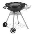 thumbnail image 5 of 28-Inch Portable Charcoal Grill with Wheels and Bottom Shelf with Adjustable Vents on Lid for Backyard, Camping, Boat, 5 of 14