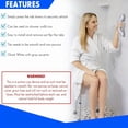 thumbnail image 4 of 2 Pack Grab Bars for Shower and Bathtub - Heavy Duty Suction Shower Grab Bar for Seniors & Elderly - 12 Inch Suction Cup Safety Handle Removable Bath Handrails (No Drill Bathroom Safety Bars), Grey, 4 of 4