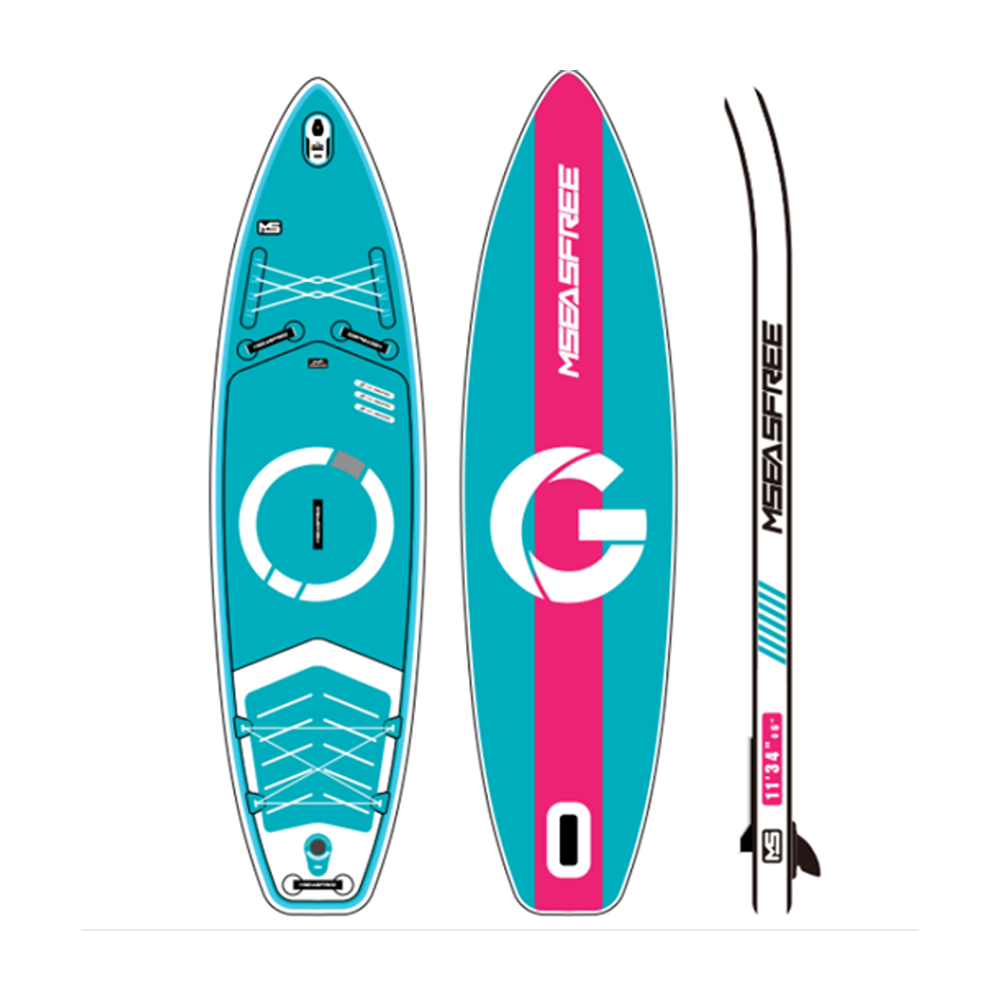 KUUFER 132"x34"x6" Inflatable Stand Up Paddle Board with Premium SUP