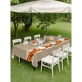 thumbnail image 3 of Outdoor Tablecloth with Umbrella Hole and Zipper, Fall Rectangle Table Cloth 60x84 Inch Waterproof Tablecloth, Thanksgiving Orange Pumpkin Maple Leaves Rustic Picnic Table Cover for Patio Camping, 3 of 7
