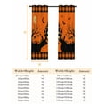 thumbnail image 6 of Fsddascl Halloween Orange Blackout Curtains for Bedroom/Living Room, Thermal Insulated Kitchen Curtains, Cartoon Castle Bat Plaid Moon Black Grommet Darkening Window Treatment Drapes 52"x84"x2, 6 of 6