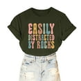 thumbnail image 6 of Fesfesfes T Shirt Women Women Fashion Crewneck Printed Short Sleeve T-shirt Casual Loose Shirt Tops Womens Shirts XL(US:10), 6 of 6