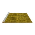 thumbnail image 2 of Ahgly Company Machine Washable Indoor Round Oriental Yellow Industrial Area Rugs, 6' Round, 2 of 4