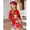 thumbnail image 6 of Arshiner Girls Long Sleeve Shirts with Pockets Crewneck Soft Casual Raglan Kids Blouse Tee Tops, 6 of 6
