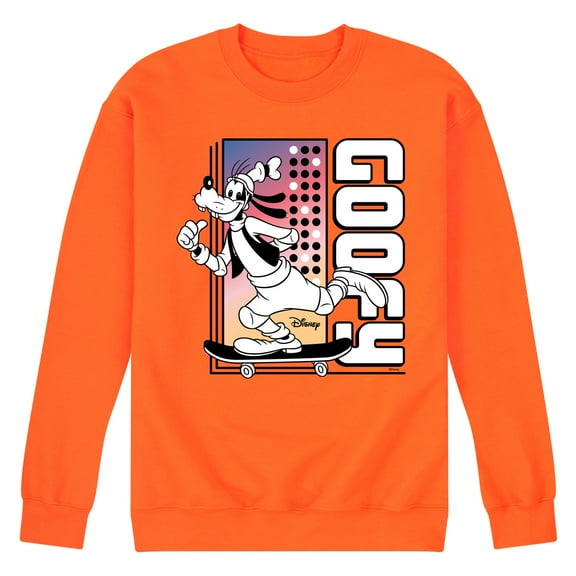 Disney - Mickey & Friends - Goofy Skateboarding Away - Men's Crew Neck Fleece Pullover