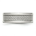 thumbnail image 3 of Stainless Steel Polished w/ Grey Carbon Fiber Inlay 8mm Band, 3 of 7