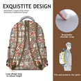 thumbnail image 5 of "Vibrant Flowers Printed Backpack - Large Capacity High School Bag, Water-Resistant Fabric with Multiple Pockets, Fashionable Sunflower Themed Gift", 5 of 6