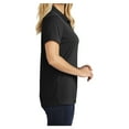 thumbnail image 5 of Womens Dry Zone UV Polyester Micro-Mesh Polo Deep Black 2X-Large, 5 of 6