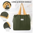 thumbnail image 5 of 2 Pack Reusable Grocery Bags, Washable Shopping Totes Fit in Pocket, Foldable Drawstring Lightweight Grocery Bag for Shopping, 5 of 6