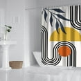 thumbnail image 3 of Waterproof Abstract Art Vintage Shower Curtain 72x84 Inch Boho Style Polyester Unique Shower Curtain for Bathroom Hotel Home Decor with 12 Plastic Hooks, 3 of 5