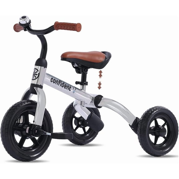 3 in 1 Tricycle, Folding Kids Balance Bike with Adjustable Seat and Removable Pedal, Toddler Bike Ride-on Toys for Infant, Gifts for Baby Girls Birthday