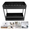 thumbnail image 4 of Slide Out Storage Basket, Easy Placement Removal Under Sink Organizer Easy To Clean With Hooks For Kitchen Black, 4 of 8