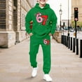 thumbnail image 5 of Boys Valentines Day Casual Print Hooded Tracksuit Warm Kids Jogger Outfit With Pocket Clothes, 5 of 6