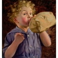thumbnail image 2 of Edward Vincent Brewer 15x16 Gold Ornate Wood Frame and Double Matted Museum Art Print Titled - The Greatest Need of the Growing Child - Energy (1924), 2 of 4