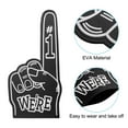 thumbnail image 4 of Uxcell 18 Inch Giant Foam Finger, We Are #1 EVA Cheerleading Fingers for Celebration Sports Games Party, Black, 4 of 5
