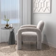 thumbnail image 2 of SEYNAR Mid-Century Modern Velvet Upholstered Accent Chair,Elephant Trunk Lounge Chair for Living Room(Light gray), 2 of 6