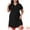 Black, variant on DARING DIVA Women's Plus Size V Neck Ruffle Short Sleeve Nightgowns 1X Burgundy