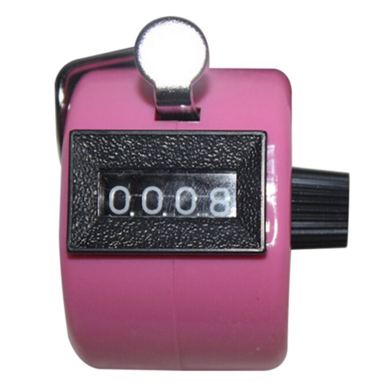 Hand Tally Counter 4 DIGIT Metal Handheld Clicker Lap Counter by Stalwart for for sale online 