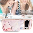 thumbnail image 5 of TECH CIRCLE Stylish Case for Google Pixel 6a (6.1") - Premium TPU/PU Leather Phone Case [Built-in Wallet Feature] Lightweight Cute Marble Durable Cover, Pink, 5 of 7