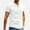 White, variant on EchfiProm Big And Tall T Shirts for Men White Short Sleeve V Neck Solid Color Cotton Linen Polo Shirts L