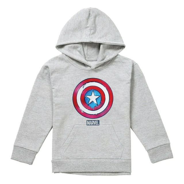 Captain America Chandail à Capuchon Anti-Goutte en Chiné pour Garçons/filles