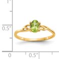 thumbnail image 2 of Bague Pierre de Naissance Péridot en Or Jaune 14K, 2 of 2