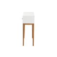 thumbnail image 4 of Baxton Studio Odile Mid-Century Modern Two-Tone Natural Brown and White Bayur Wood 1-Drawer Console Table, 4 of 5