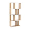 thumbnail image 1 of Librero Relan Simil Madera Color Café Claro con 4 Niveles de Estantes, 1 of 8