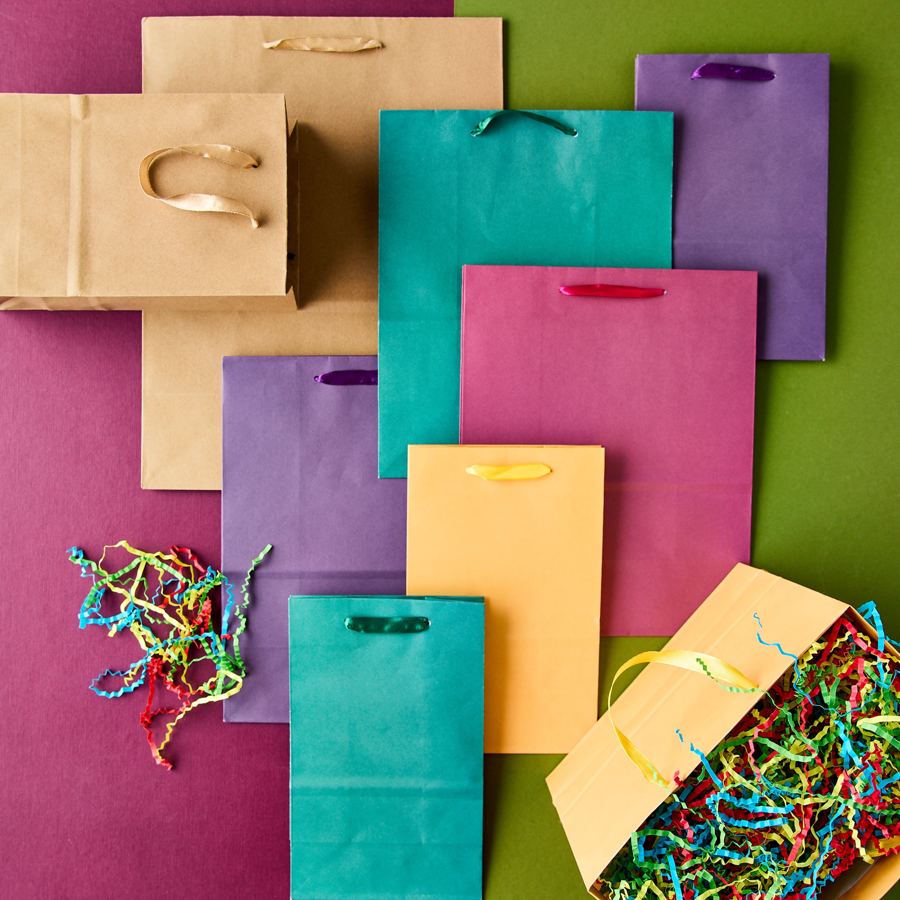 Hello Hobby Small Multicolor Tones Paper Bags, 5.25" x 8.38", 10 Count