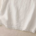 thumbnail image 7 of Womens Summer Tops Solid Color V Neck Lace Patchwork Elegant And Versatile Basic Beige Plus Size Tank Tops for Women, 7 of 7