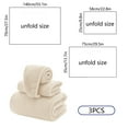 thumbnail image 4 of 3-Piece Oversized Bathroom Set for Women - Thickened Polyester Bathrobe, Towel & Shower Cap - 140x70cm, 75x35cm, 58x25cm - Quick Dry, Absorbent, Soft & Durable for Bath, Beach, Gym, Spa, 4 of 7