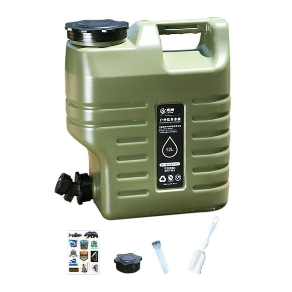 Contenedor de agua con grifo Bidón de agua portátil con asa Jarra de almacenamiento de agua para 30x16x35cm 12L