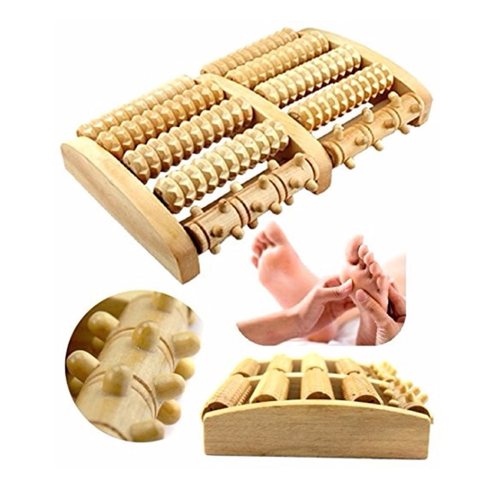 tooloflife Wooden Foot Massage Roller Relax Feet and Legs Relieve Muscle Aches Pain Gifts for Women and Parents