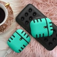 thumbnail image 3 of Case for Airpods, Aqua Mint Duo-Shield Rugged Hybrid Cover [Polycarbonate and TPU Rubber] with Carabiner Keychain Clip for Apple Airpods Console, 3 of 6