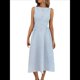 thumbnail image 3 of Vestido de Mujer de Cintura Alta, Sin Mangas, A Rayas, Color Liso, Estilo Verano 2025. Azul L, 3 of 10