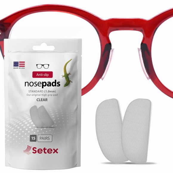 Almohadillas nasales para anteojos Setex Gecko Grip, 1 mm, antideslizantes (15 pares)
